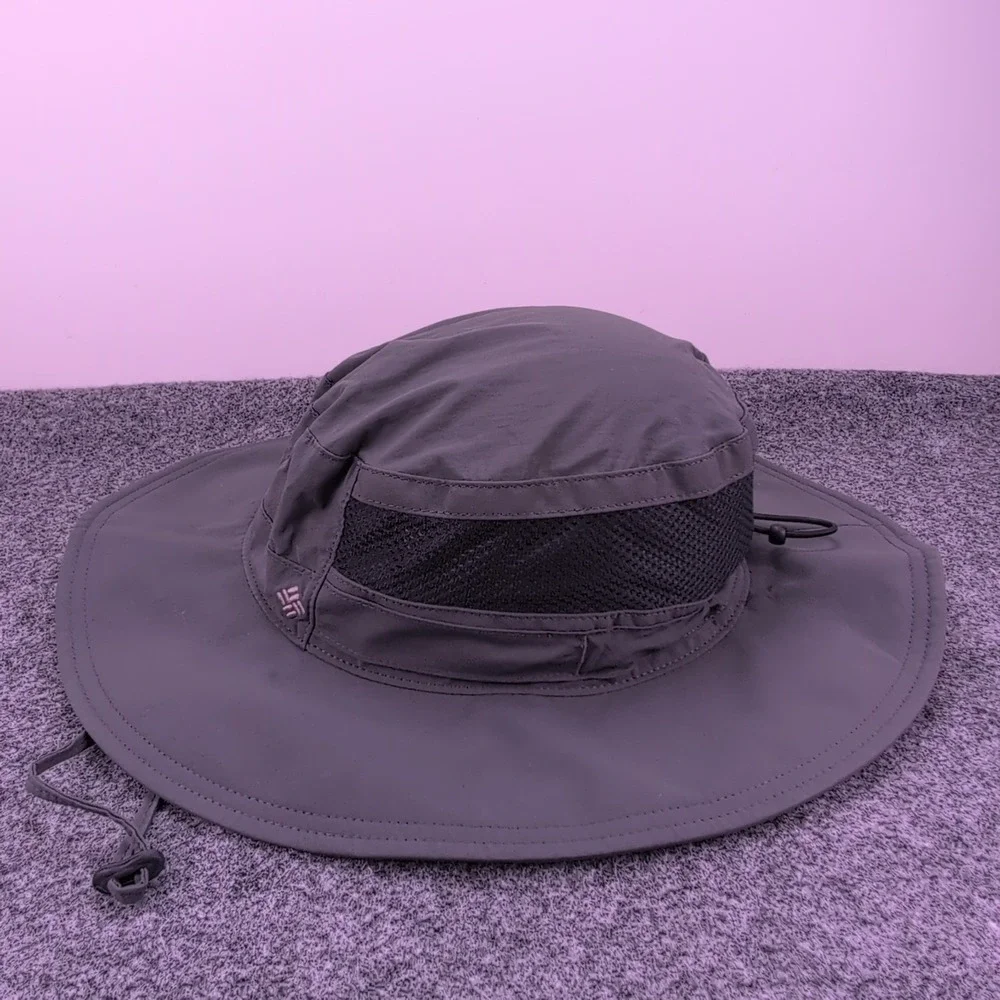 Columbia Bora Bora Booney Sun Hat Unisex O/S Grey Hiking Fishing Wide Brim Mesh